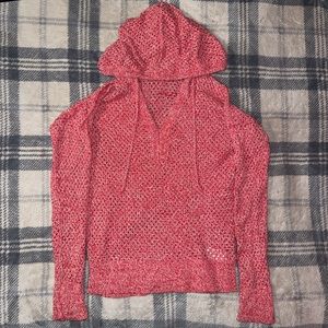Red & white Mossimo hooded sweater